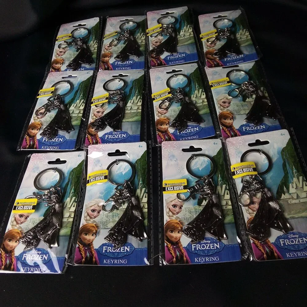 DISNEY FROZEN METAL KEYCHAIN LOT OF 12